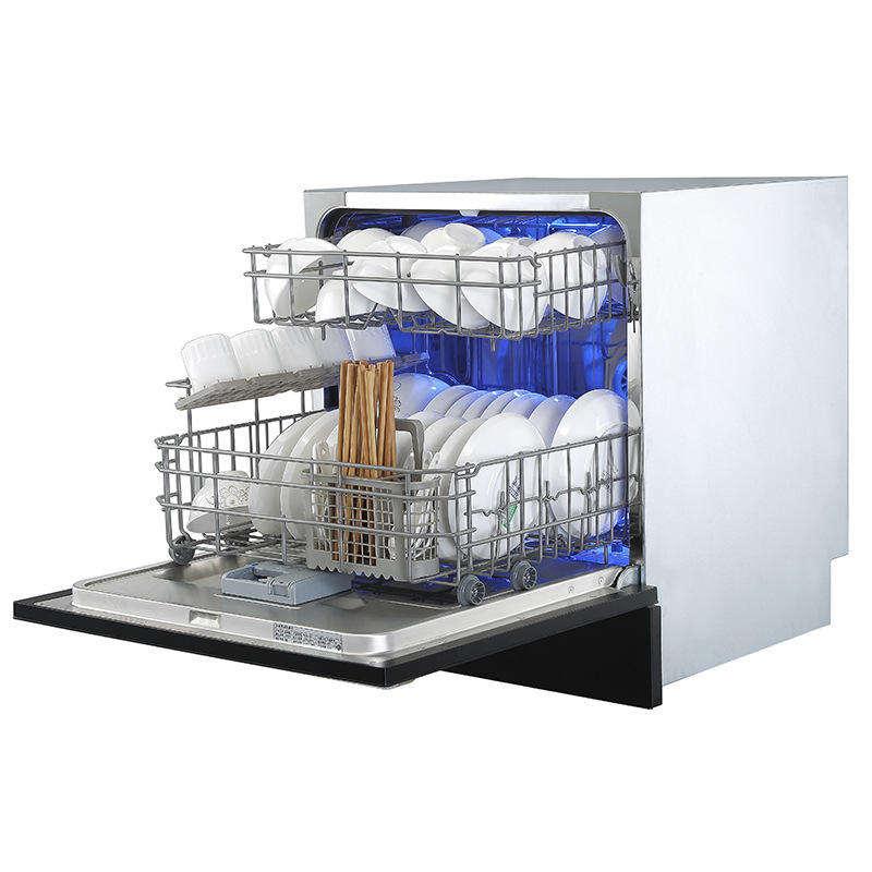 Home European Standard Built-in Kitchen Dish Washer 8 Sets of Tableware Automatic Countertop Dishwasher